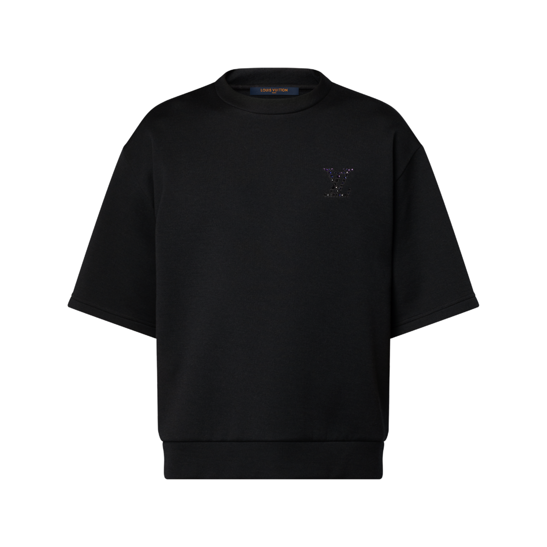 Camiseta em Jersey com LV em Cristais - Ready-to-Wear | LOUIS